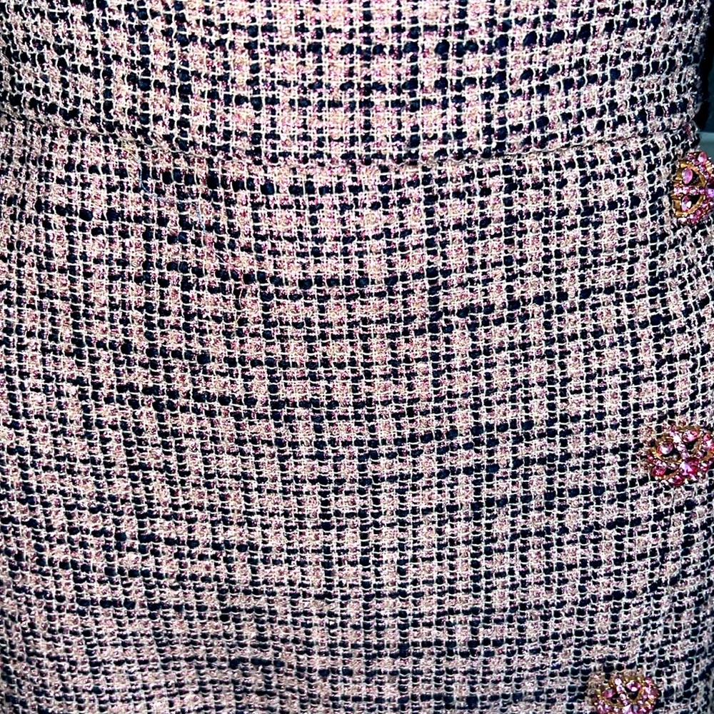 New City Studios Square-Neck Tweed Mini Dress - Picture 11 of 12